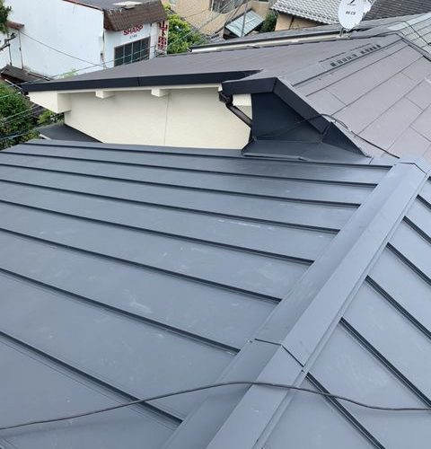 京都市西京区にて屋根工事 ~タテヒラ葺き~