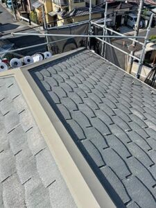カラーベスト屋根へのカバー工法