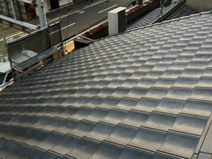 京都市下京区にて和瓦からROOGA雅への屋根葺き替え工事施工後