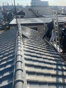 京都市伏見区瓦屋根葺き替え施工前