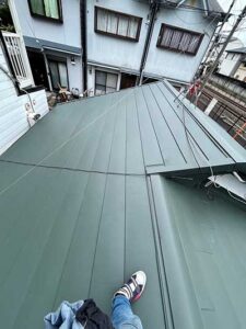 向日市にて雨漏り修理（カラーベストにカバー工法）施工後