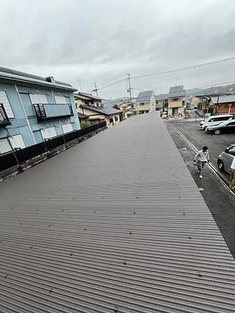 ガレージ波板張替え（雨漏り修理）施工後