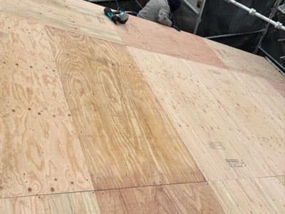 屋根下地コンパネ施工