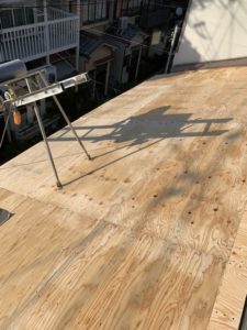 野地板の増し張り施工後