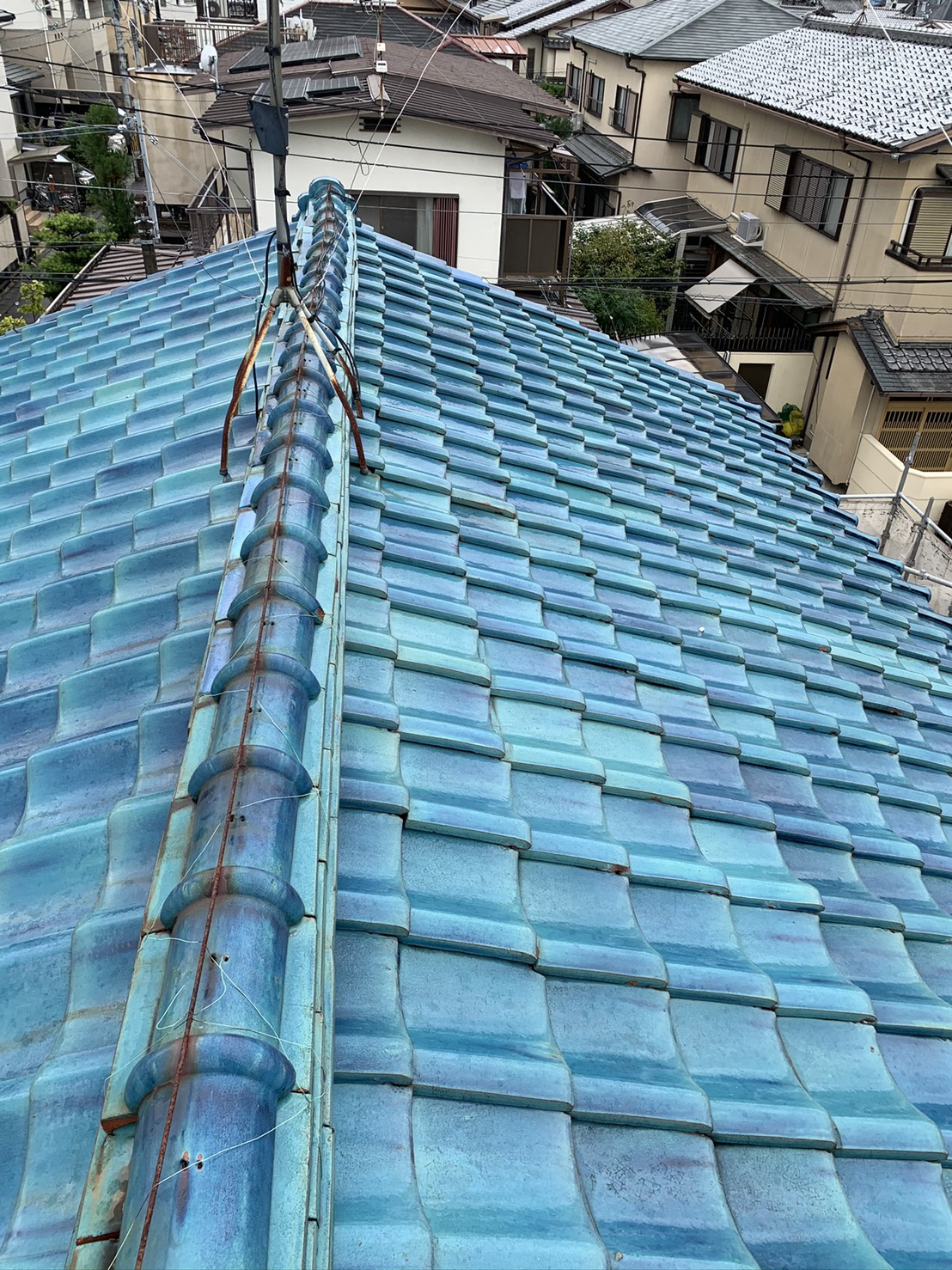 築50年度葺き屋根軽量化工事 施工前