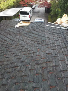 京都市右京区にて雨漏り修理 施工前