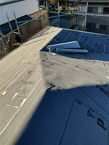 京都市山科区にてカバー工法　ルーフィング新設