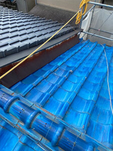 ガルバリウム鋼板の新設立平葺き 施工前