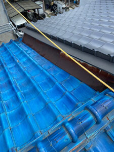 ガルバリウム鋼板の新設立平葺き 施工前