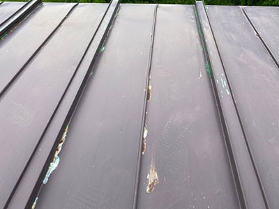 京都市伏見区で瓦棒屋根の葺き替え工事 施工前