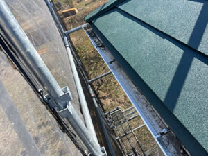 雨樋清掃の様子