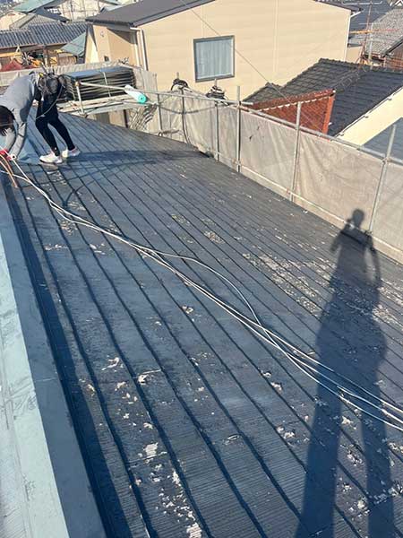 京都市右京区太秦にてカバー工法施工前