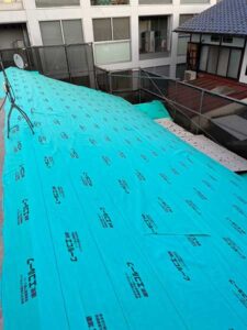 通気ルーフィングの施工