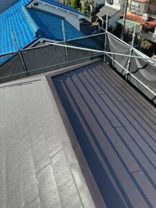 長岡京市屋根修理（カバー工法）施工後
