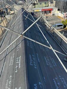 ルーフィングシートの施工