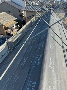 ルーフィングシートの施工