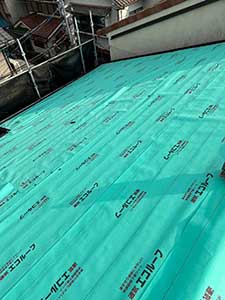 ルーフィング施工