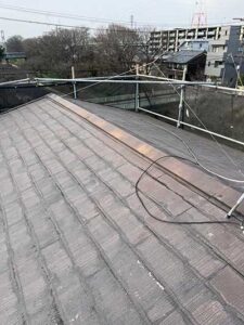 京都市伏見区にて雨漏り修理（カバー工法）施工前