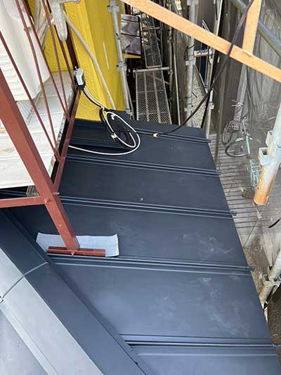 京都府宇治市にて屋根修理〈下屋カバー工法〉 施工後