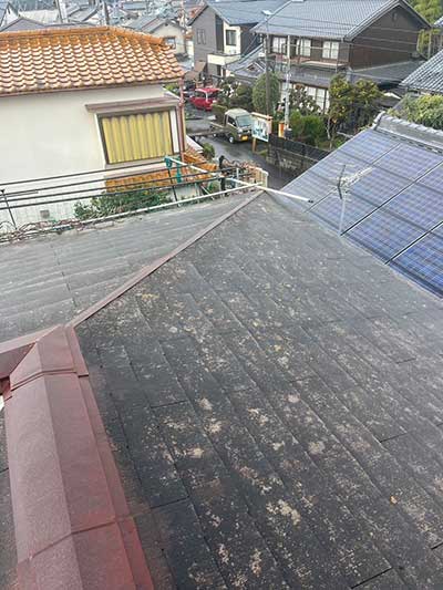 草津市雨漏り修理（カバー工法）施工前