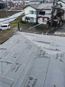 ルーフィング施工