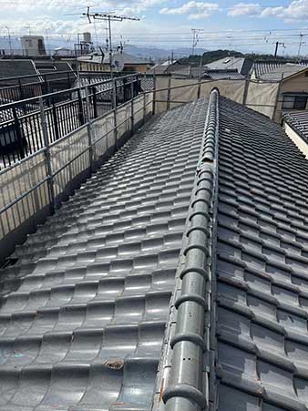 北区にて瓦葺き替え工事施工前