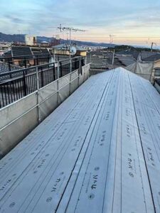 ルーフィング施工