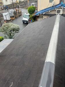 向日市にて雨漏り修理（カラーベストにカバー工法）施工前