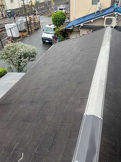 向日市にて雨漏り修理（カラーベストにカバー工法）施工前