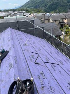 ルーフィング(タディスセルフ)の施工