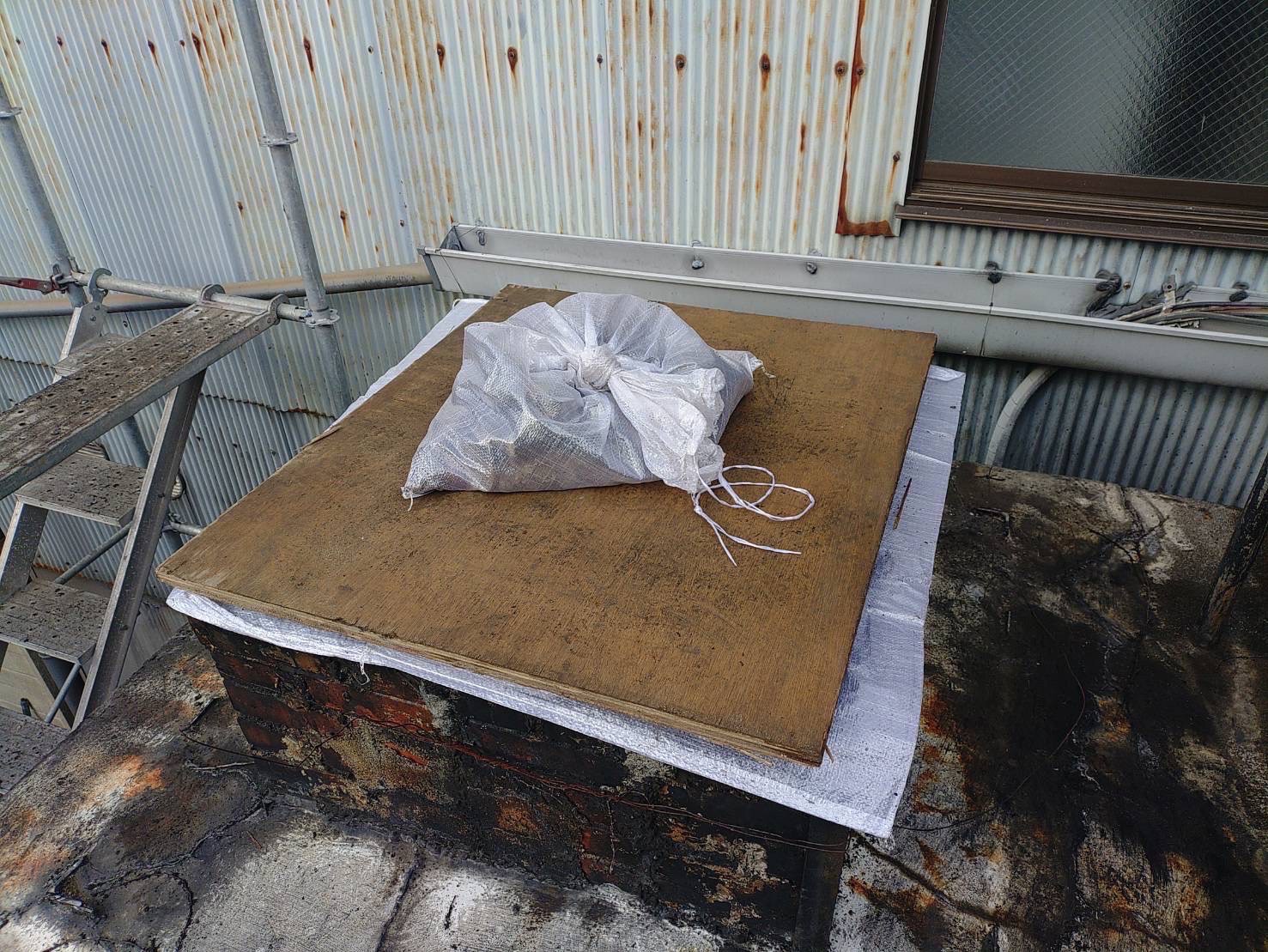 煙突工事 施工前