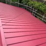 京都市右京区にて屋根修理・カバー工法〈ガルバリウム鋼板の立平葺き〉 施工後