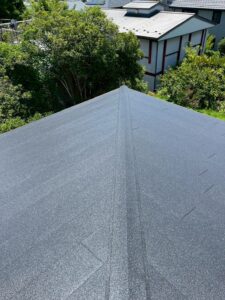 京都市伏見区にて雨漏り修理・屋根カバー工事〈築30年スレート屋根からの雨漏り〉 施工後